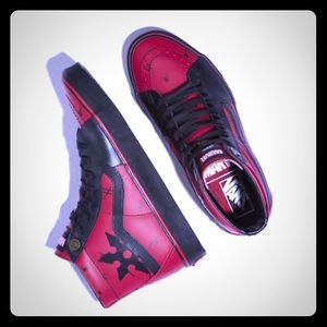Vans x Marvel Sk8-Hi Deadpool Red & Black Shoes